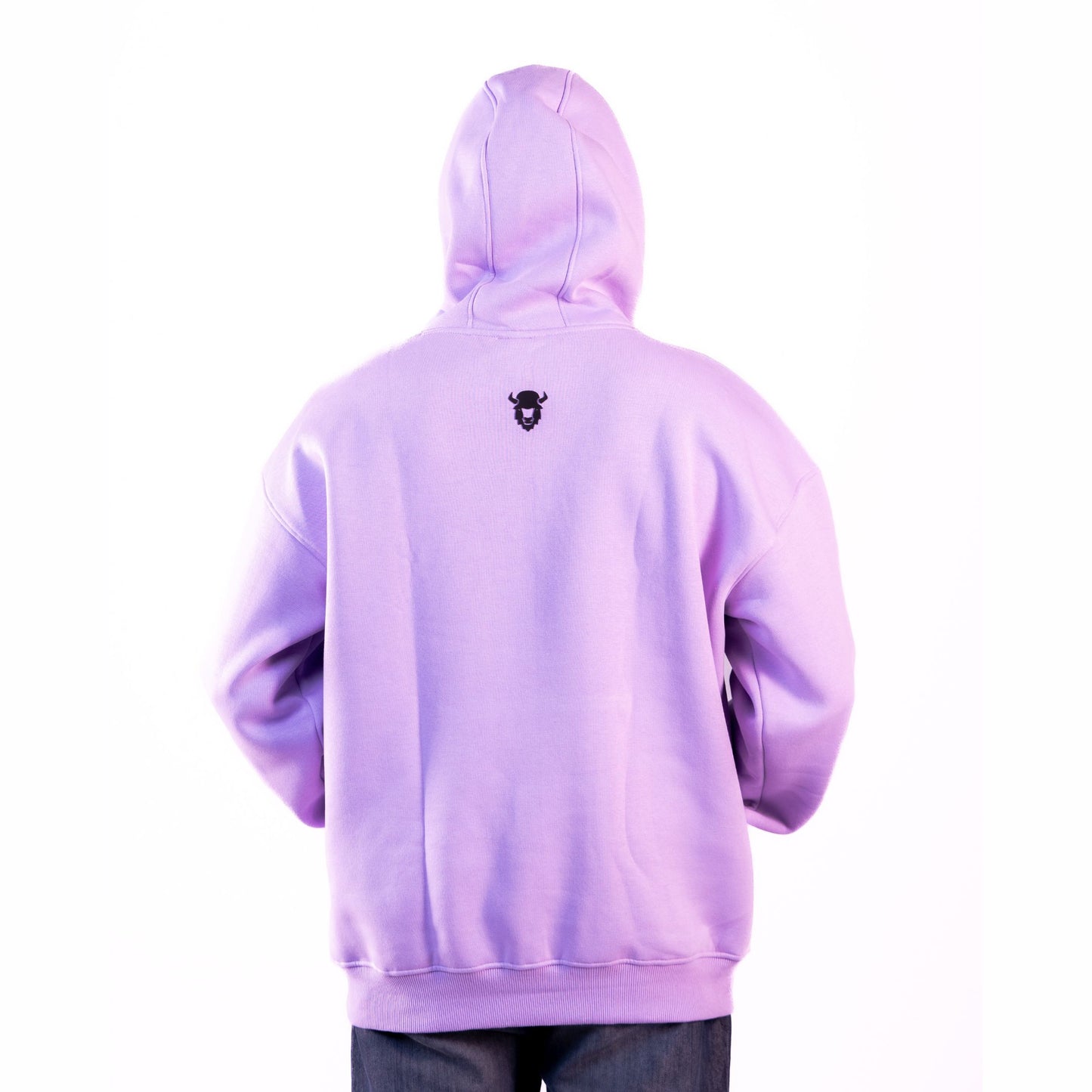 Lavender haze hoodie back view – minimalist design with a modern, clean silhouette.