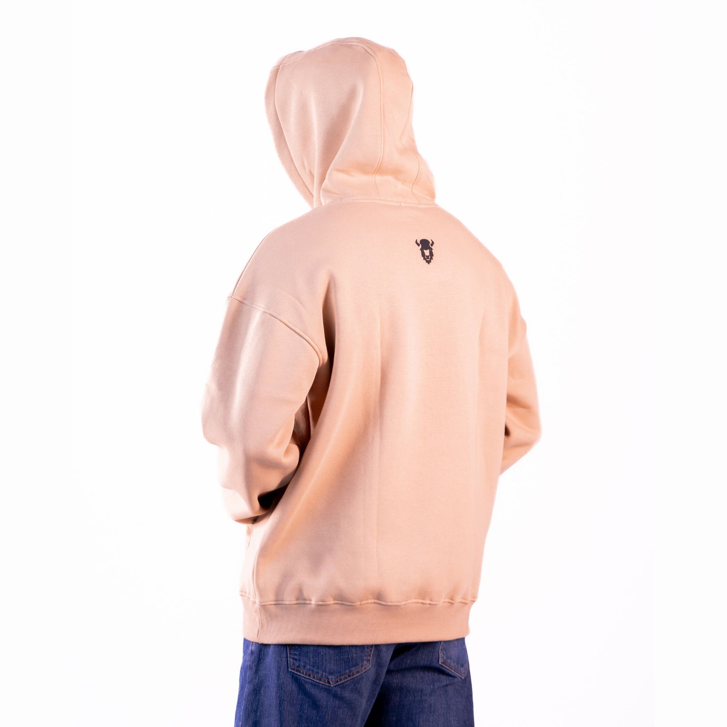 unisex-sandstone-beige-hoodie-angled-view