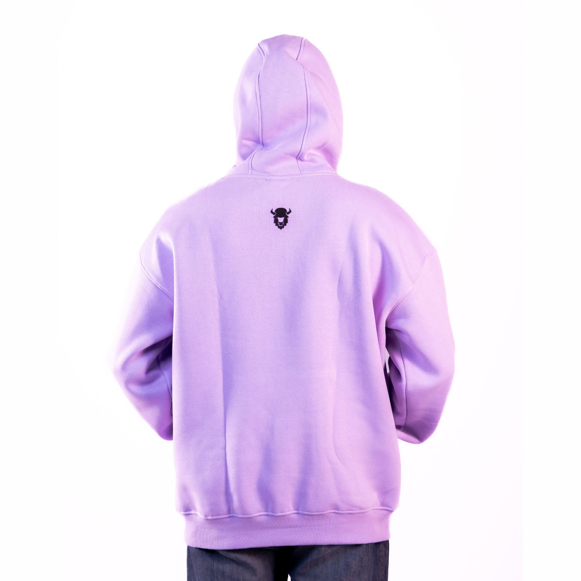  Lavender haze hoodie back view – minimalist design with a modern, clean silhouette.