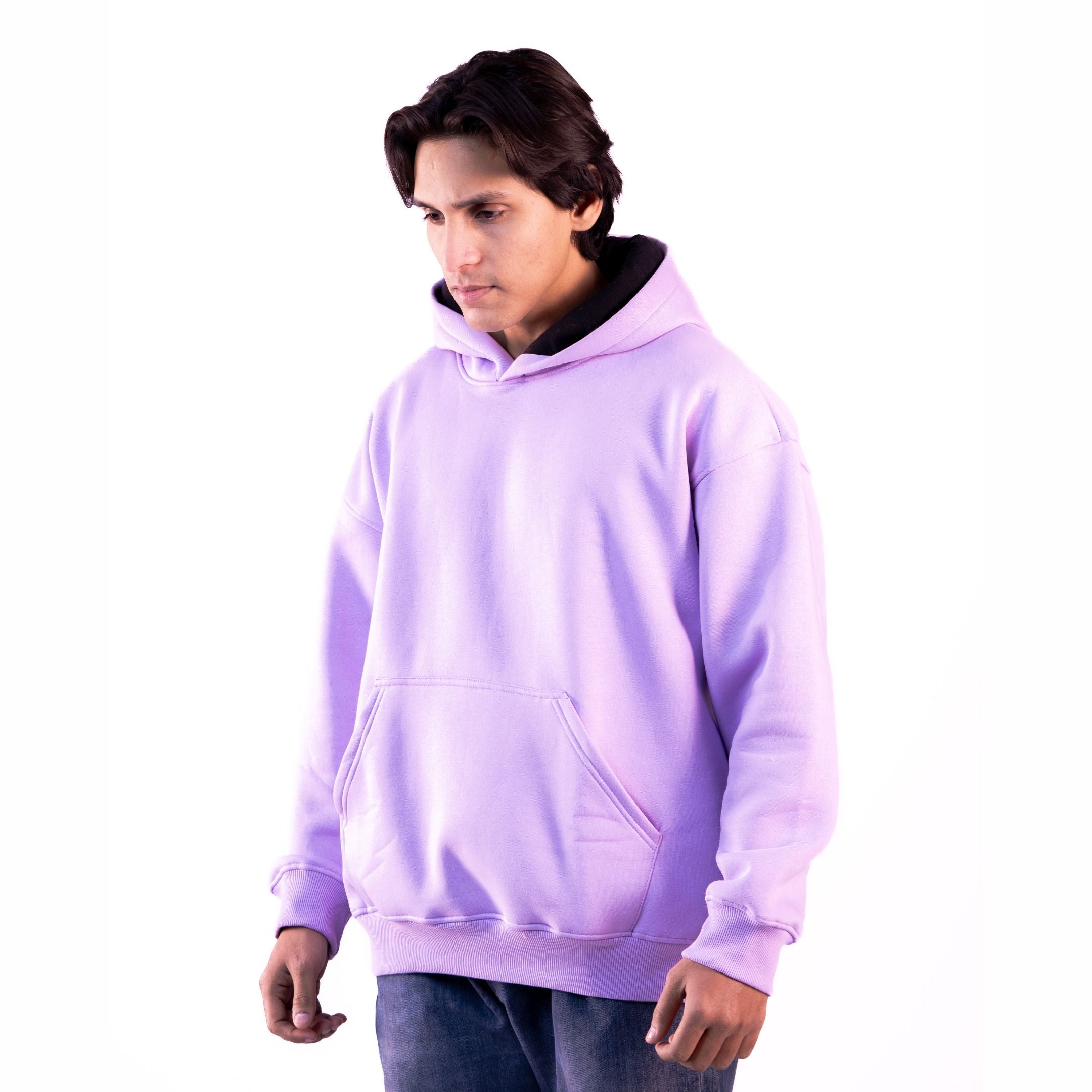 Lavender haze hoodie front view – soft, unisex hoodie with a relaxed fit for everyday comfort.

