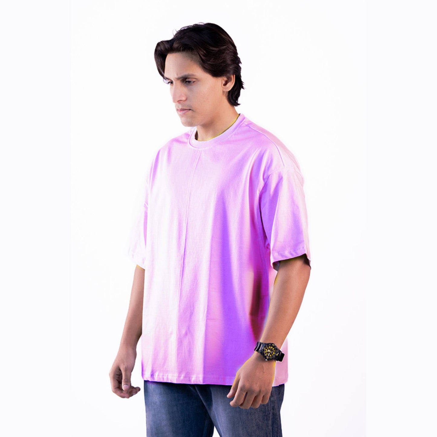 Lavender haze oversized t-shirt with boxy fit style