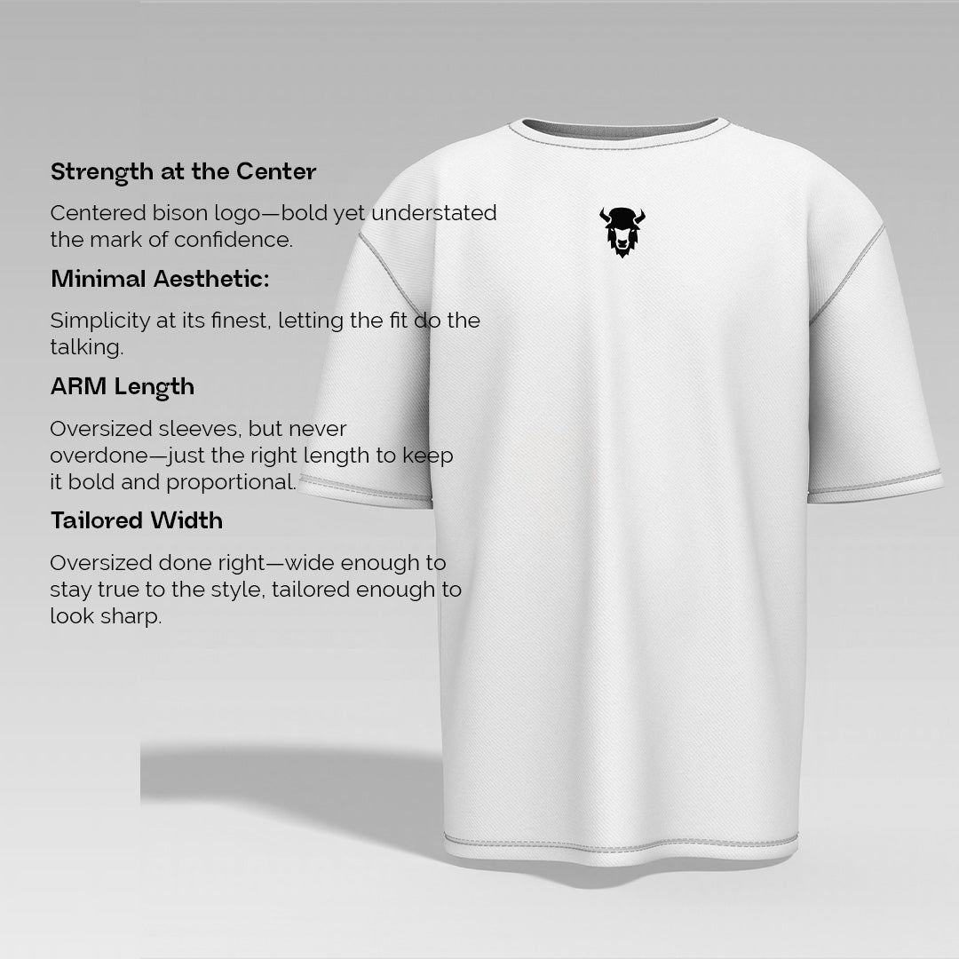 oversized t-shirt front view – unisex relaxed-fit tee with a bold and abstract design.

